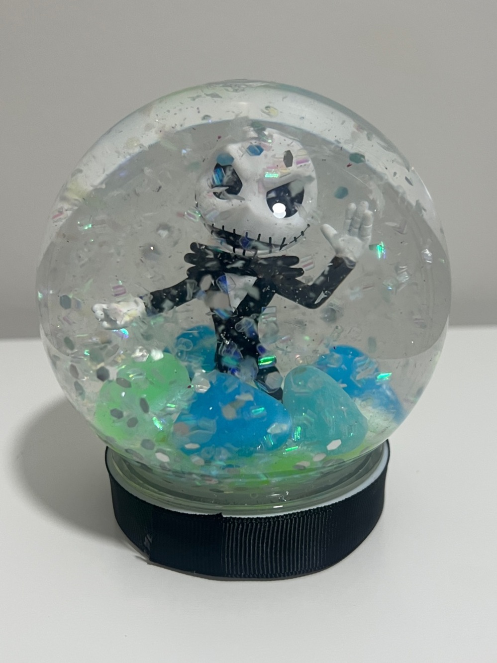 Glow in the Dark Jack Skelington Snow Globe